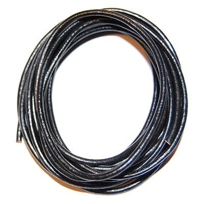 Leerkoord zwart 2 mm 2 mtr.