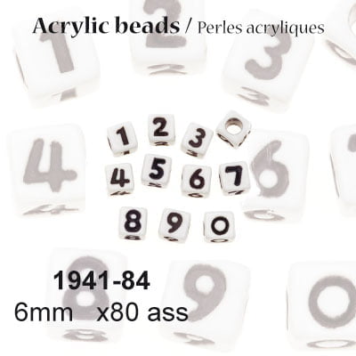 Alpha beads 6mm x80 ass.