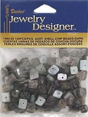 Shell chip beads 100 pcs. dark