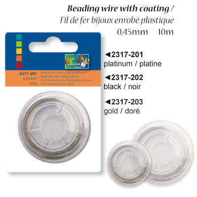 Tiger tail draad 0.45mmx10m platina