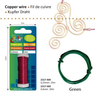 Koperdraad 0.4mm 20m groen