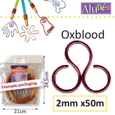 Aluminiumdraad 2mm 50m oxblood