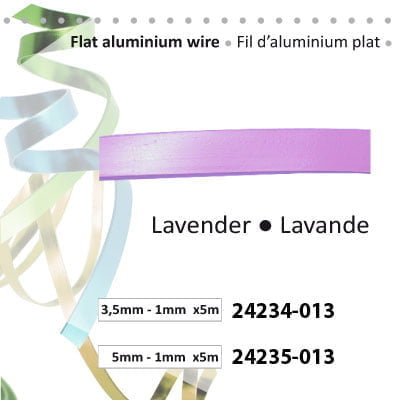 aluminiumdraad plat 3x1mm 5m lavendel