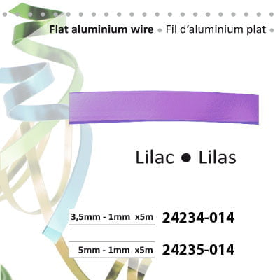 aluminiumdraad plat 3x1mm 5m lilac