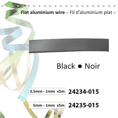 aluminiumdraad plat 3x1mm 5m black