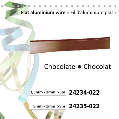 aluminiumdraad plat 3x1mm 5m chocolate