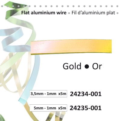 aluminiumdraad plat 5x1mm 5m gold