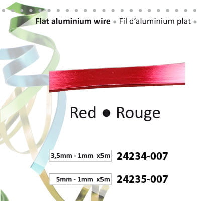 aluminiumdraad plat 5x1mm 5m red