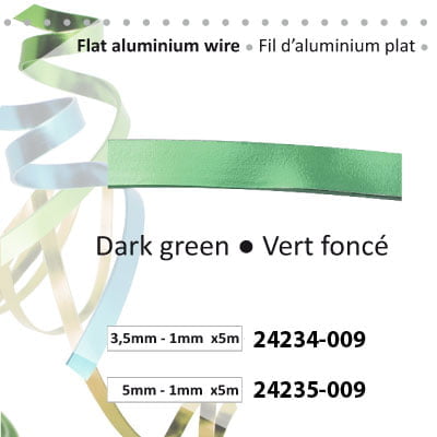 aluminiumdraad plat 5x1mm 5m dark green