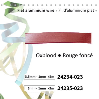 aluminiumdraad plat 5x1mm 5m oxblood