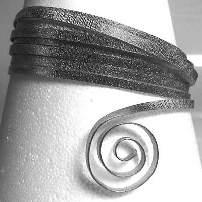 aluminiumdraad plat embossed 3x1mm 5m Grey Antraciet