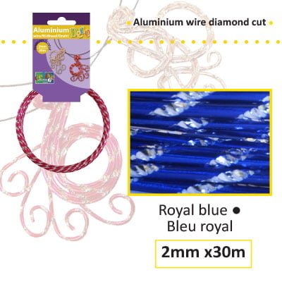 Aluminiumdraad diamond 2mm 500g (60m) royal blue