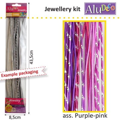 Jewellery kit alu-staafjes 40cm x27 assorti
