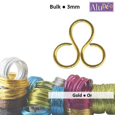 Aluminiumdraad 500g +/-26m 3mm gold