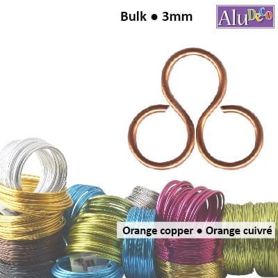 Aluminiumdraad 500g +/-26m 3mm orange copper