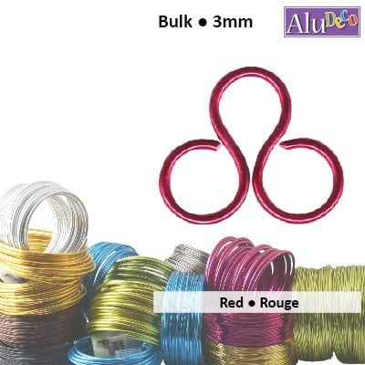 Aluminiumdraad 500g +/-26m 3mm red