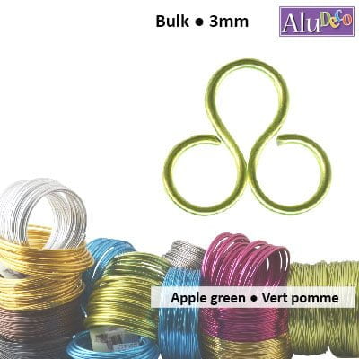 Aluminiumdraad 500g +/-26m 3mm apple green