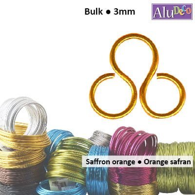 Aluminiumdraad 500g +/-26m 3mm saffron orange