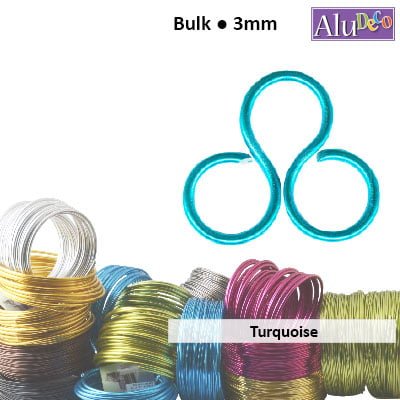Aluminiumdraad 500g +/-26m 3mm turquoise