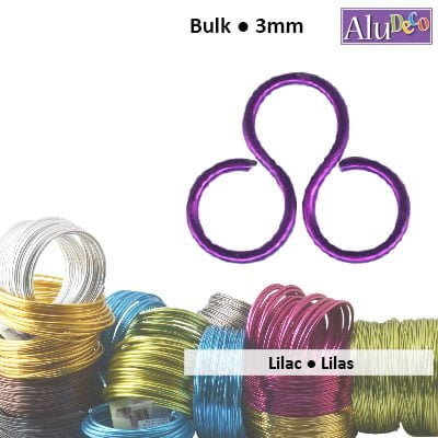 Aluminiumdraad 500g +/-26m 3mm lilac