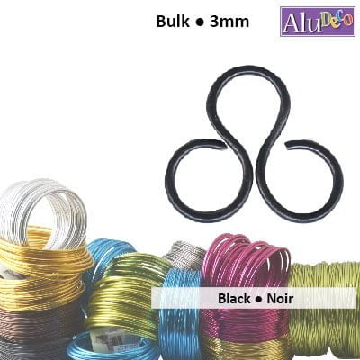 Aluminiumdraad 500g +/-26m 3mm black