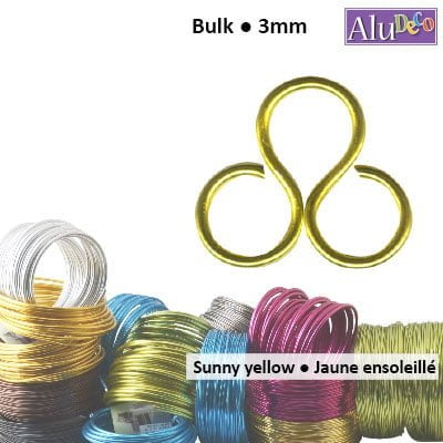 Aluminiumdraad 500g +/-26m 3mm sunny yellow