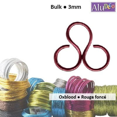 Aluminiumdraad 500g +/-26m 3mm oxblood