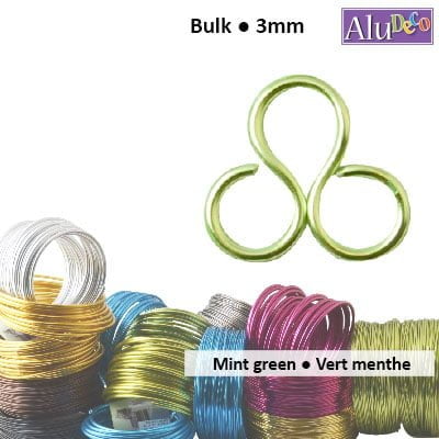 Aluminiumdraad 500g +/-26m 3mm mintgreen