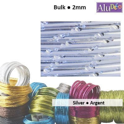 Aluminiumdraad diamond cut 500g 2mm silver