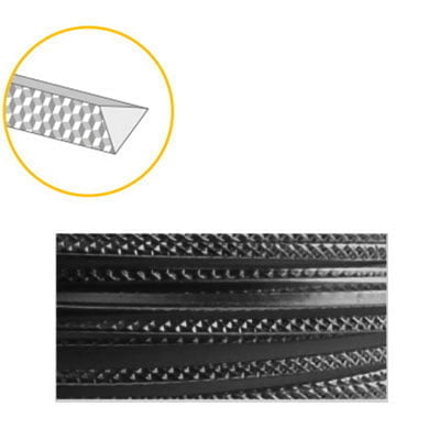 Aluminiumdraad triangle embossed 2.8mmx4m black