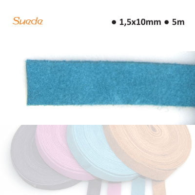 Suede 1.5x10mm x0.5m petrol