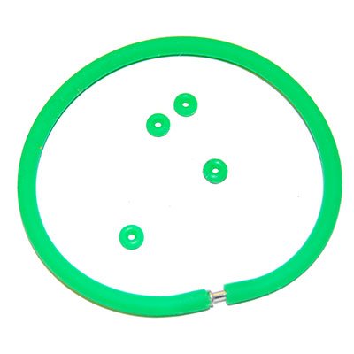 armbandje rubber met steeksluiting  groen