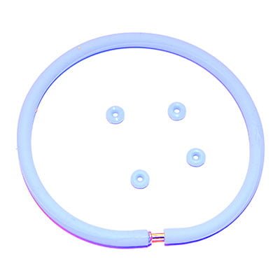 armbandje rubber met steeksluiting  lichtblauw