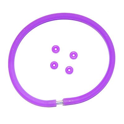 armbandje rubber met steeksluiting paars
