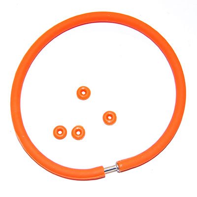 armbandje rubber met steeksluiting oranje