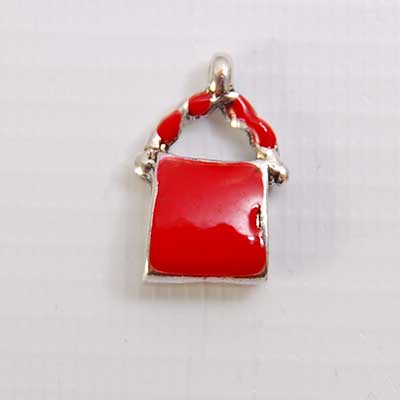 Bedel. verzilverd. kniptas rood.  12-20 mm