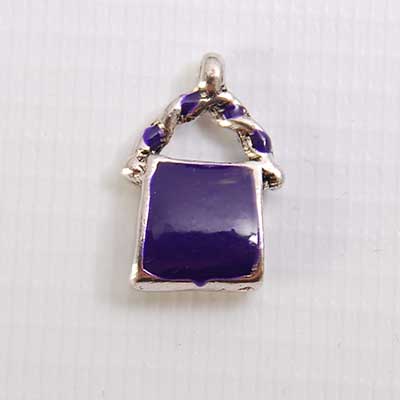 Bedel. verzilverd. kniptas paars.  12-20 mm