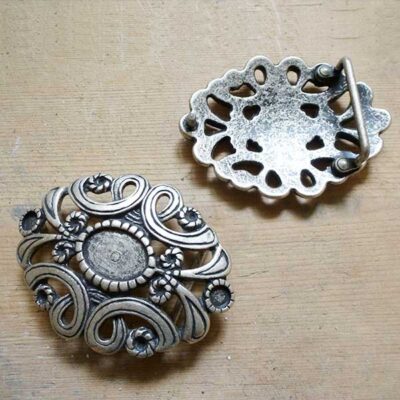 Metal Gesp ovaal curlz 9.5 x7.5cm