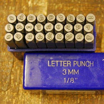 Slagletters: Dotz Font kleine letters 3mm