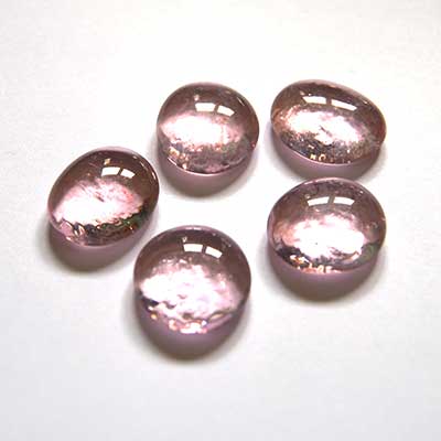 peddle stones rose transparant x5