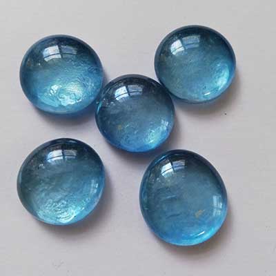 peddle stones lichtblauw transparant x5