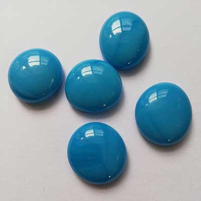 peddle stones turquoise glans x5
