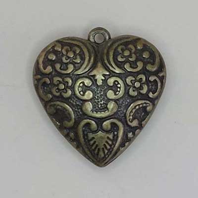 Ornamentkraal hart brons (1st)