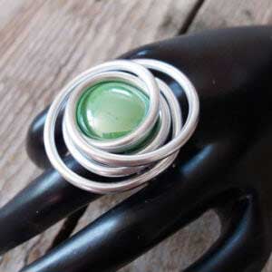 Ring met steen apple